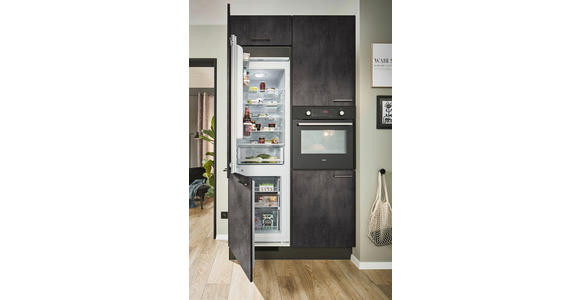 ECKKÜCHE 120/220 cm in Graphitfarben, Schwarz - Chromfarben/Schwarz, Design, Holzwerkstoff/Metall (120/220cm) - Xora