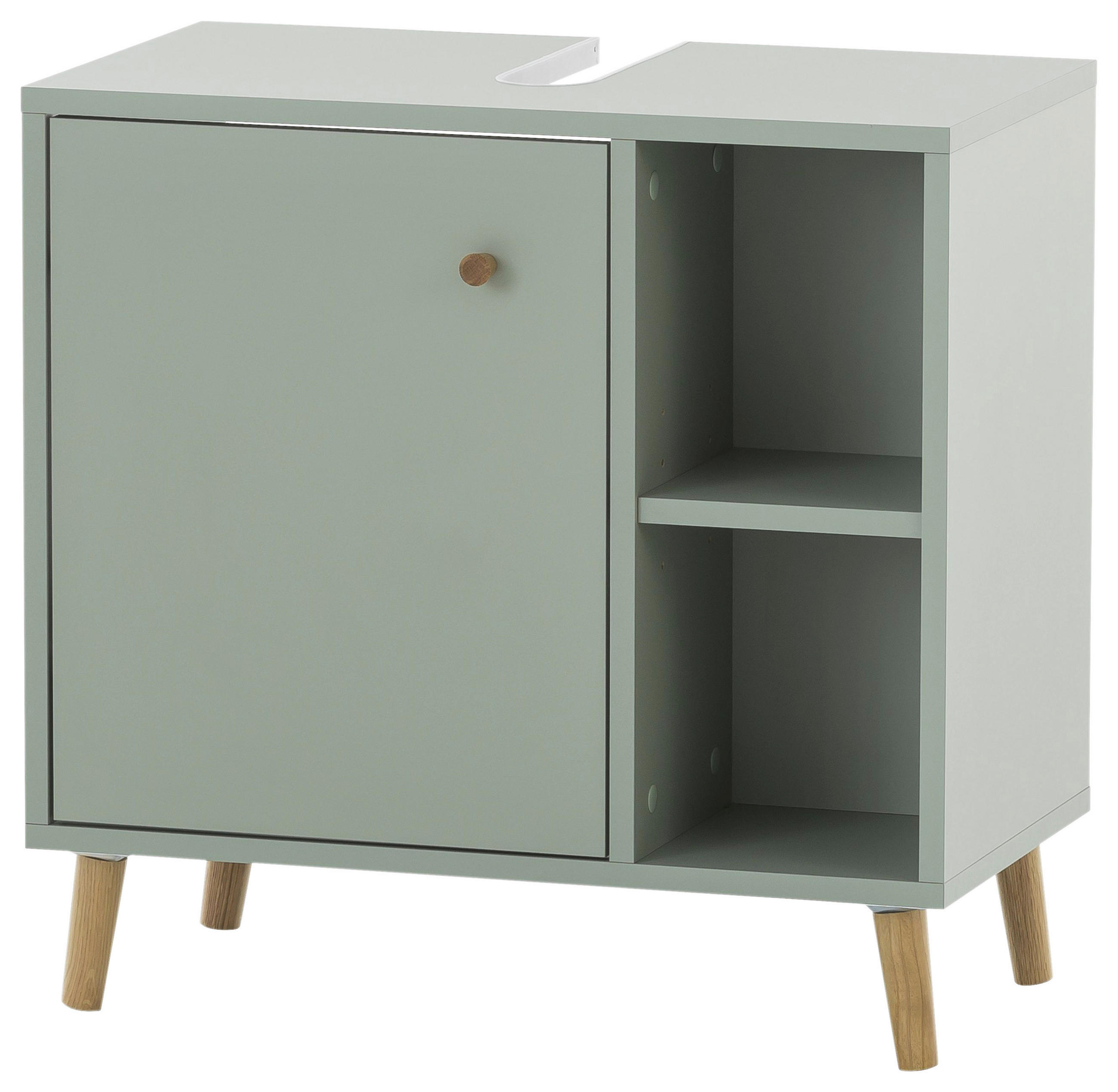 Stylife Waschbeckenunterschrank Schildmeyer Bjarne Grün 60.2x59.3x33.1 cm