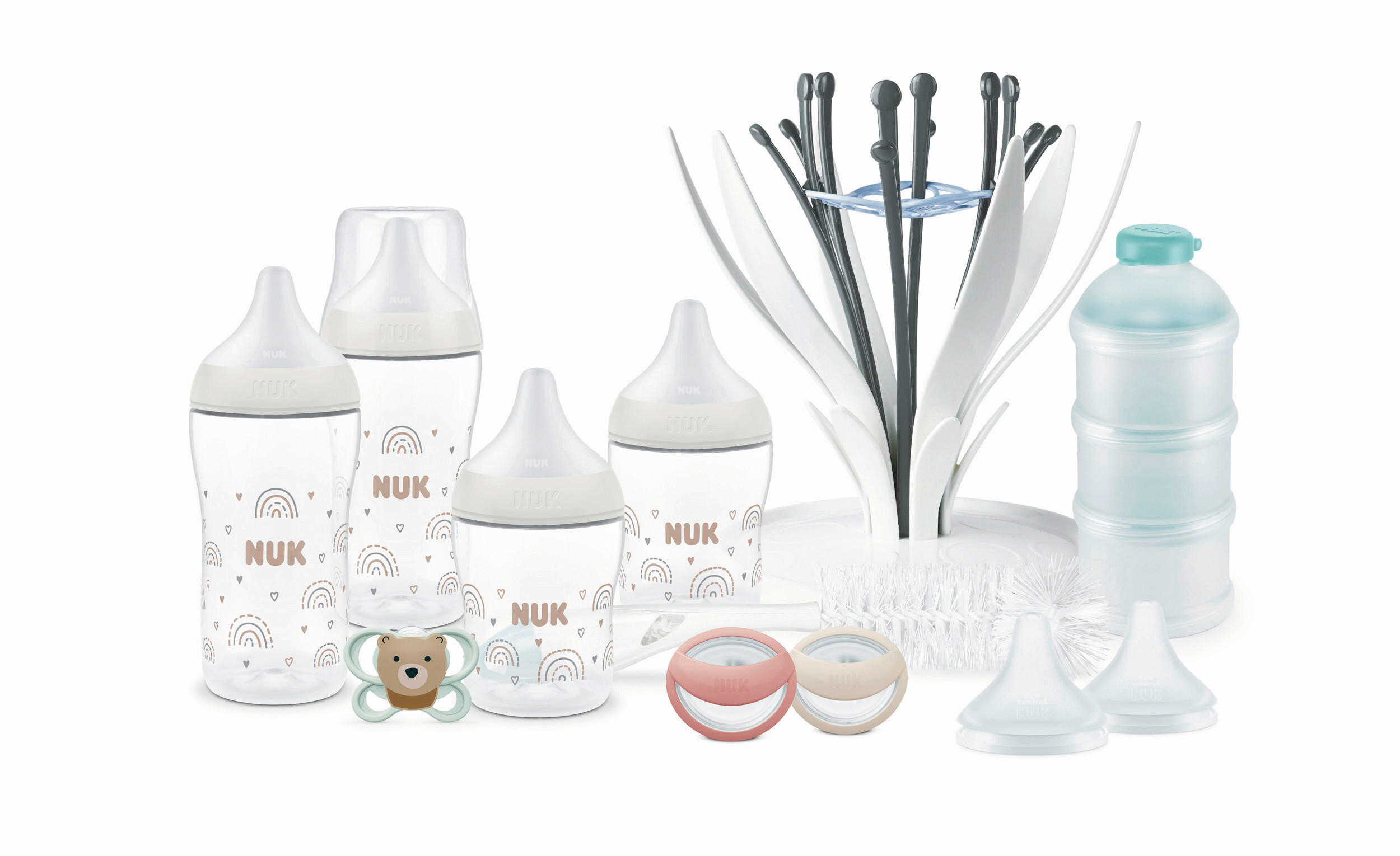 FLÄSCHCHENSET Perfect Match 12-teilig  - Multicolor, Basics, Kunststoff (16,2/34,4/33,4cm) - NUK