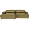 ECKSOFA Struktur Khaki  - Khaki/Schwarz, Design, Kunststoff/Textil (187/267cm) - Stylife