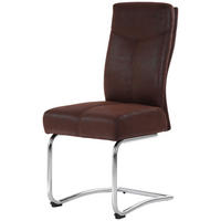 STOLICA  boje kroma, tamno smeđa  metal, tekstil      - tamno smeđa/boje kroma, Konvencionalno, metal/tekstil (45/102/63cm) - Cantus