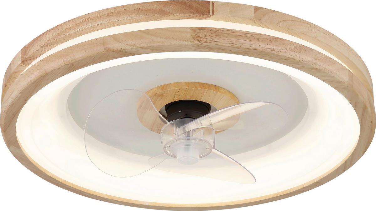 DECKENLEUCHTE 30 W  50/12,5 cm    - Dunkelbraun/Weiß, Design, Holz/Kunststoff (50/12,5cm) - Novel