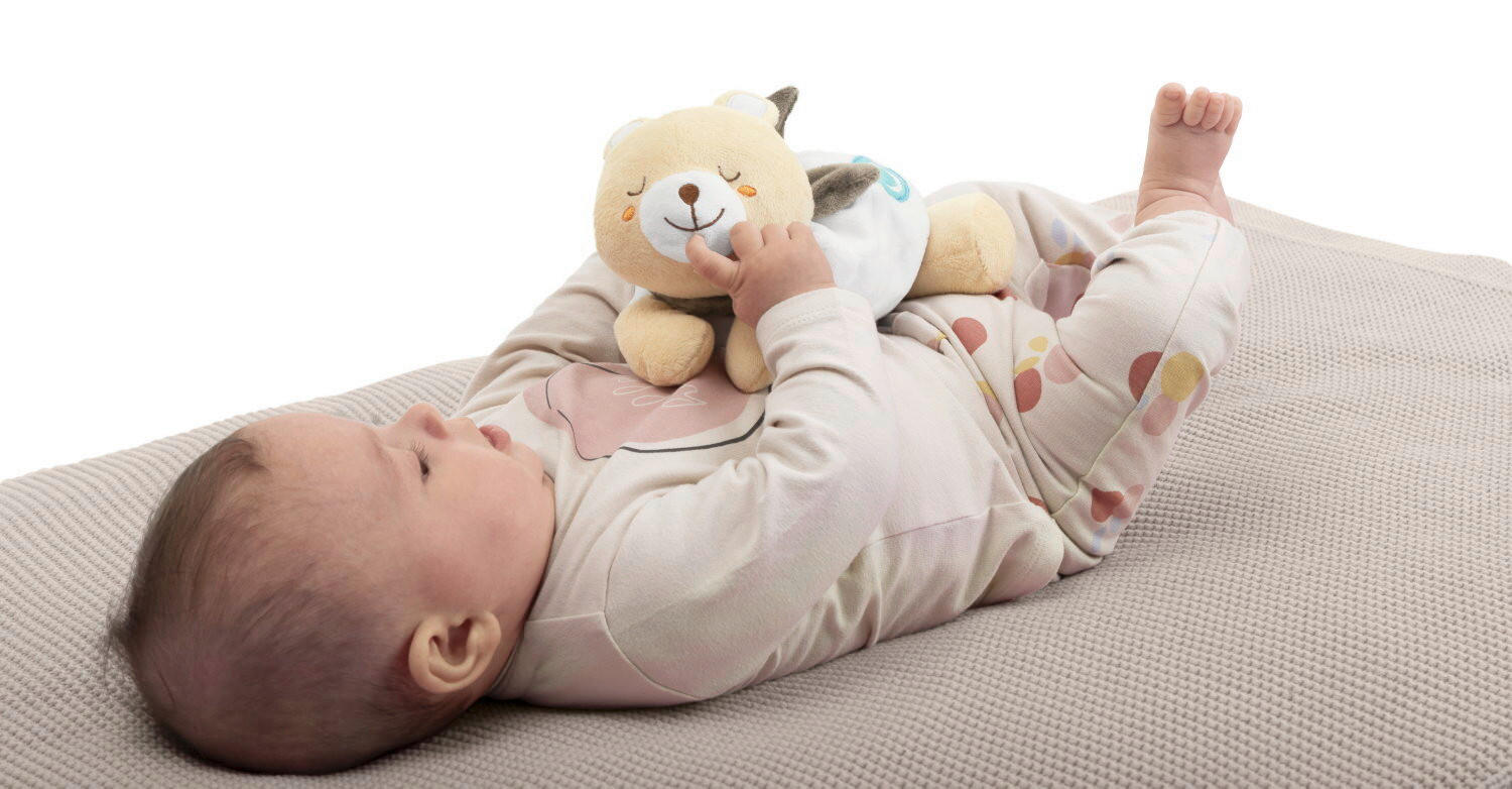 WÄRMETIER Kuschelbär  - Beige/Weiß, Basics, Textil (23/11/14cm) - Chicco