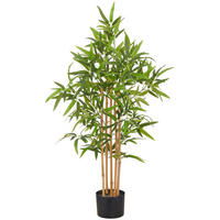 KUNSTPFLANZE Bambus 100 cm  - Schwarz/Braun, Basics, Kunststoff (100cm)