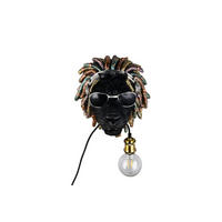 WANDLEUCHTE - Schwarz, MODERN, Kunststoff (31,5/22,5/38cm)