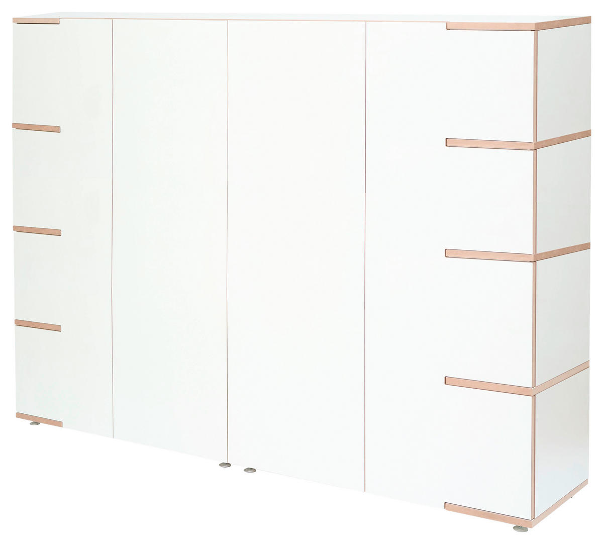 HIGHBOARD  in 200/145/45 cm  - Buchefarben/Alufarben, Design, Holzwerkstoff (200/145/45cm) - Tojo