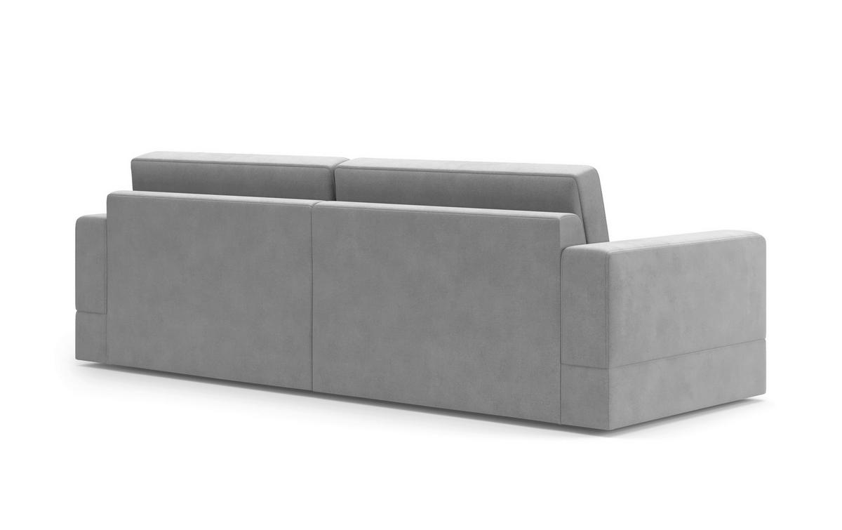 BIGSOFA FABIO E Flachgewebe Grau  - Schwarz/Grau, MODERN, Kunststoff/Textil (264/87/108cm) - Sit & More