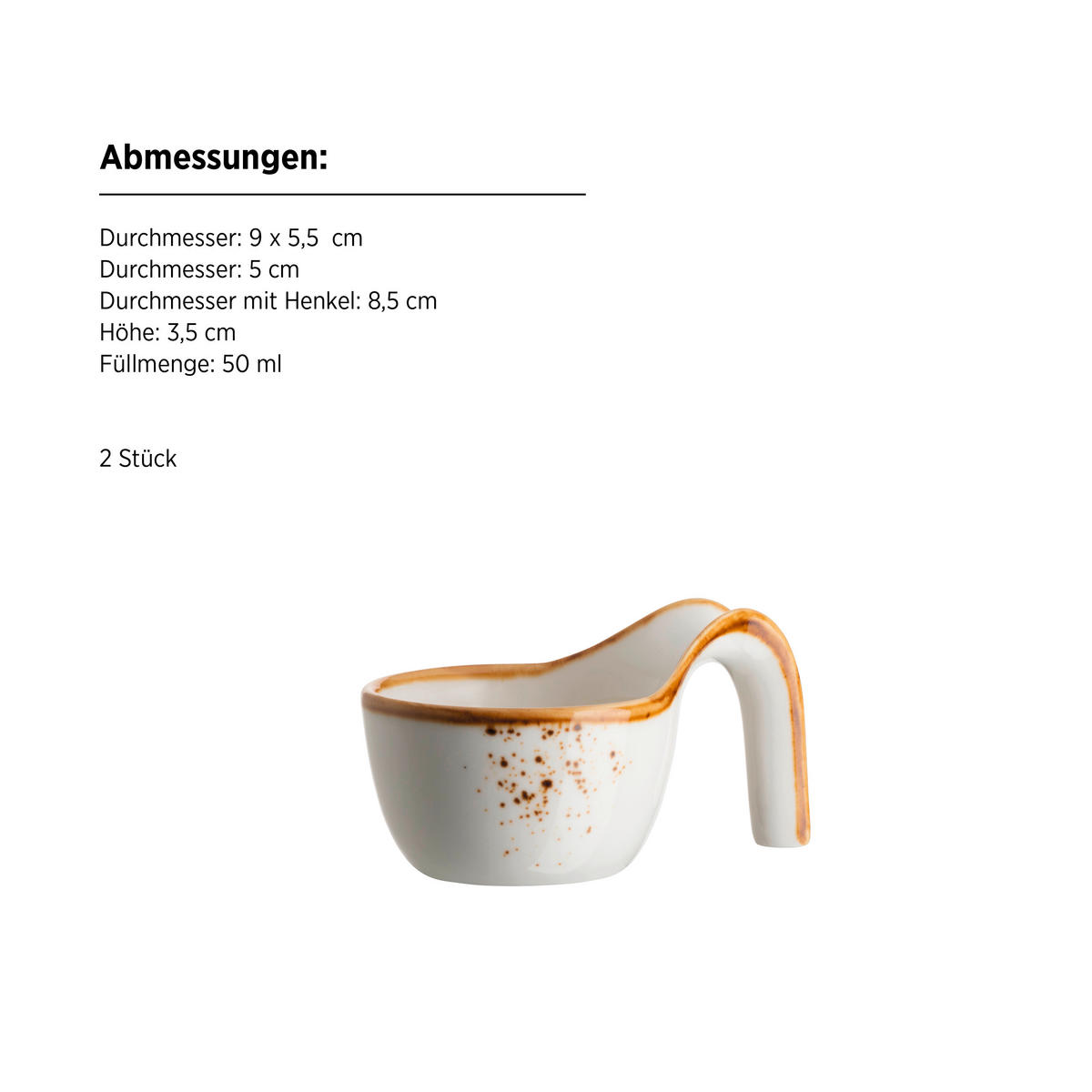 KOMBISERVICE Weiß, Hellbraun Pintar 8-teilig 4 Personen  - Hellbraun/Weiß, Basics, Keramik - Mäser