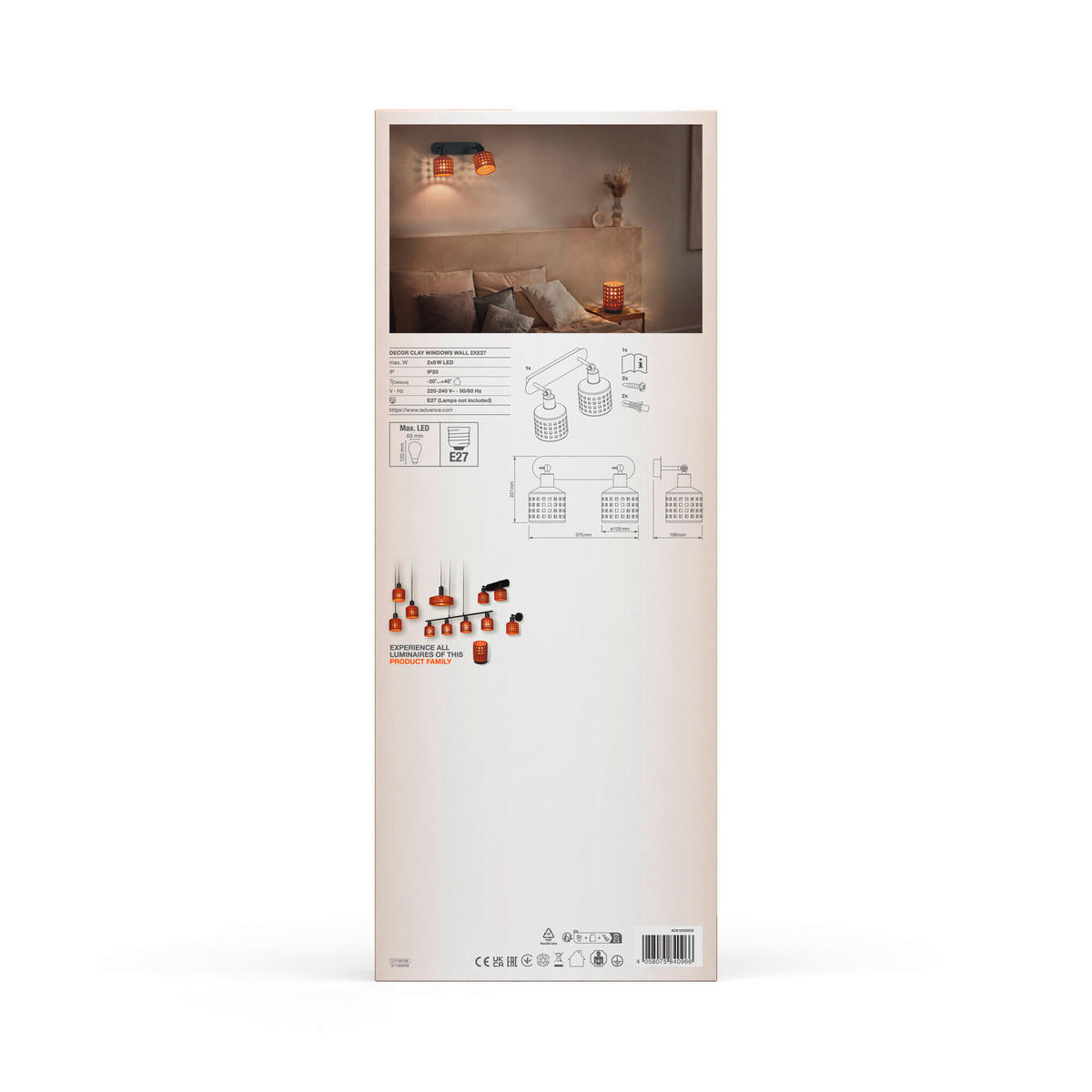 STRAHLER 37,5/16,8/22,7 cm   - Braun, Natur, Stein/Metall (37,5/16,8/22,7cm) - Ledvance