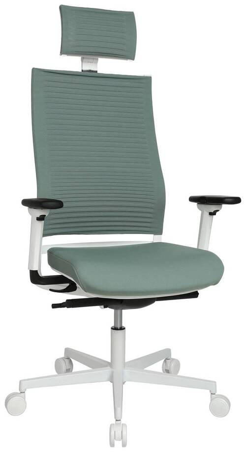 DREHSTUHL Flachgewebe Schwarz, Weiß, Pastellgrün  - Pastellgrün/Schwarz, MODERN, Kunststoff/Textil (48/105-115/48-55cm) - Topstar