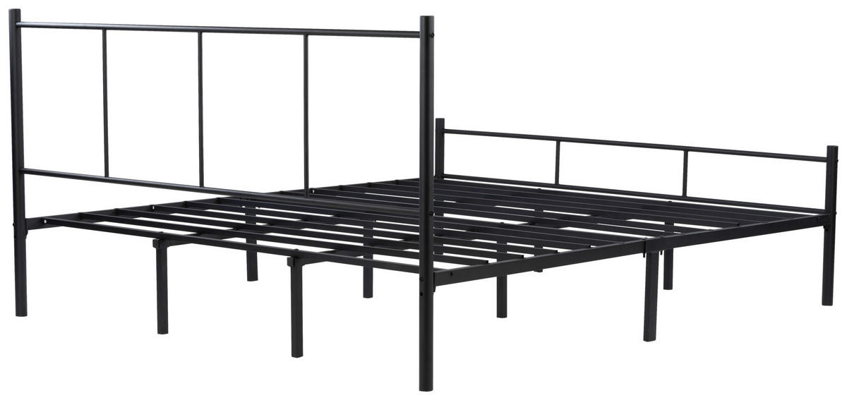 METALLBETT 180/200 cm,  in Schwarz  - Schwarz, Basics, Metall (180/200cm) - Boxxx