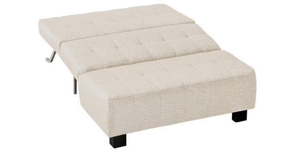 SCHLAFSOFA  in Naturfarben  - Schwarz/Naturfarben, Design, Textil/Metall (125/92/102cm) - Novel