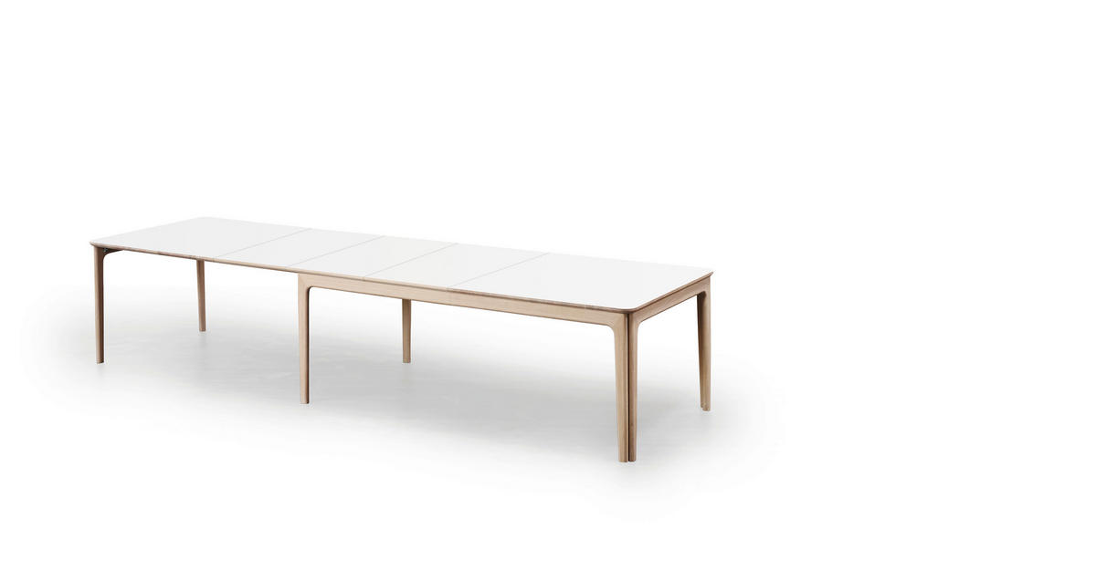 MATBORD i trä 205(361)/101/74 cm   - vit, Klassisk, trä (205(361)/101/74cm) - Skovby