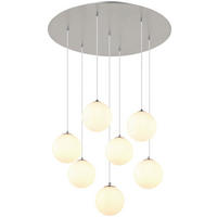 HÄNGELEUCHTE 55/120 cm   - Nickelfarben, Design, Glas/Metall (55/120cm) - Collet's Monde