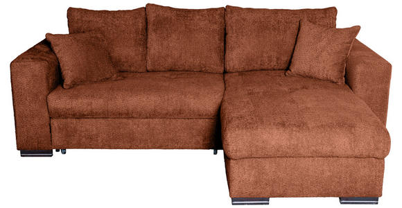ECKSOFA in Webstoff Terracotta  - Terracotta/Braun, KONVENTIONELL, Holz/Textil (170/235cm) - Carryhome