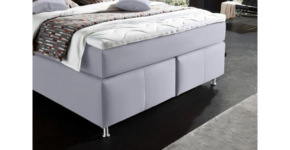 BOXSPRINGBETT 140/200 cm in Grau - Alufarben/Grau, KONVENTIONELL, Textil/Metall (140/200cm) - Dieter Knoll