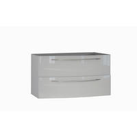 MOSDÓ ALSÓSZEKRÉNY 100/55/54 cm  - ezüst/króm, Basics, faalapú anyag/fém (100/55/54cm) - Welnova