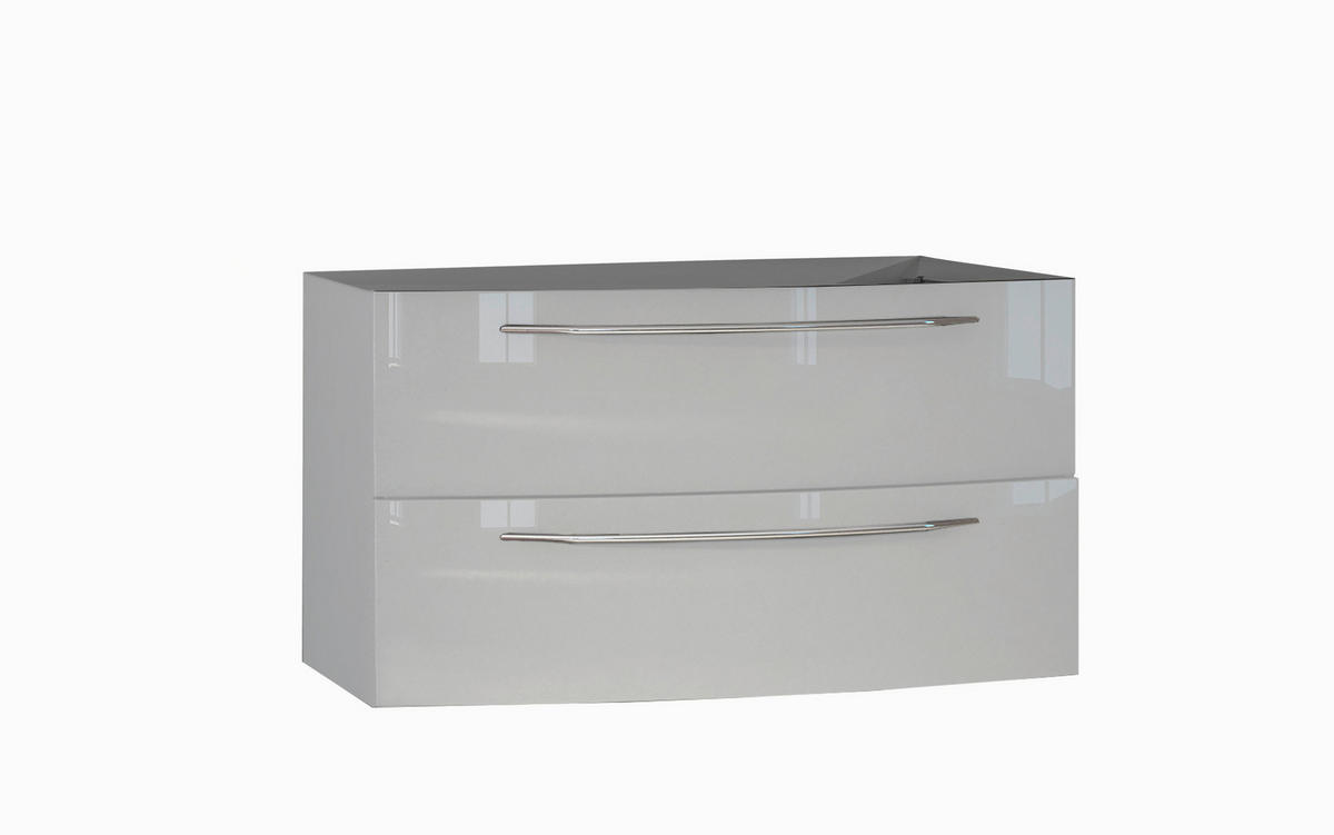 MOSDÓ ALSÓSZEKRÉNY 100/55/54 cm  - ezüst/króm, Basics, faalapú anyag/fém (100/55/54cm) - Welnova