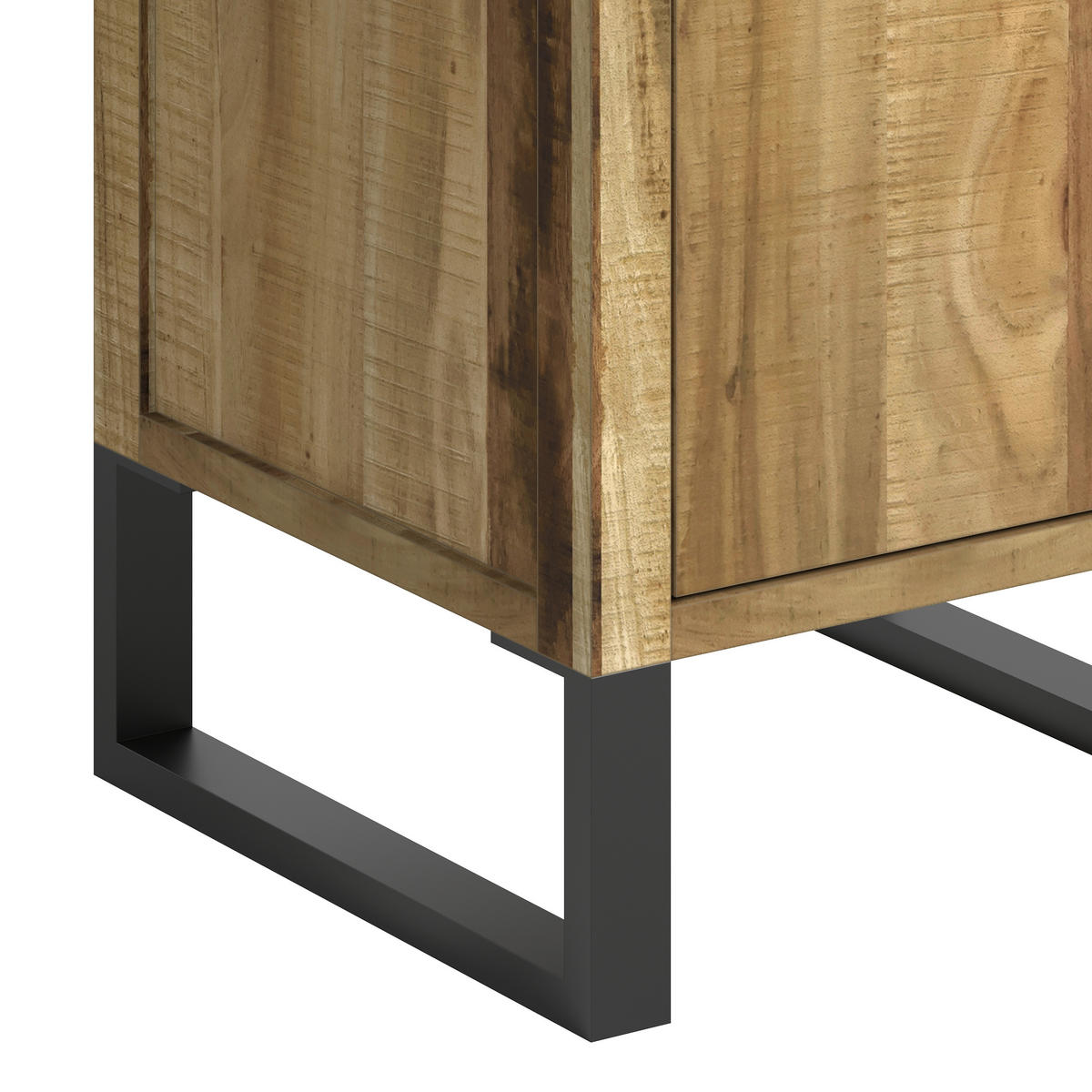 HIGHBOARD  in 43/104/39 cm  - Schwarz/Naturfarben, Natur, Holz/Metall (43/104/39cm) - Livetastic