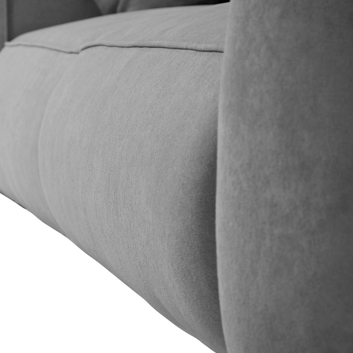 SCHLAFSOFA Chenille Grau  inkl. Zierkissen, Rückenkissen, Bettkasten, Schlaffunktion, Rücken echt, Liegefläche im Originalstoff  - Schwarz/Grau, KONVENTIONELL, Kunststoff/Textil (257/96/110cm) - Milino