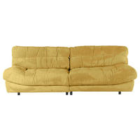 BIG SOFFA i plysch gul  - svart/gul, Klassisk, textil/plast (262/70/115cm) - MID.YOU