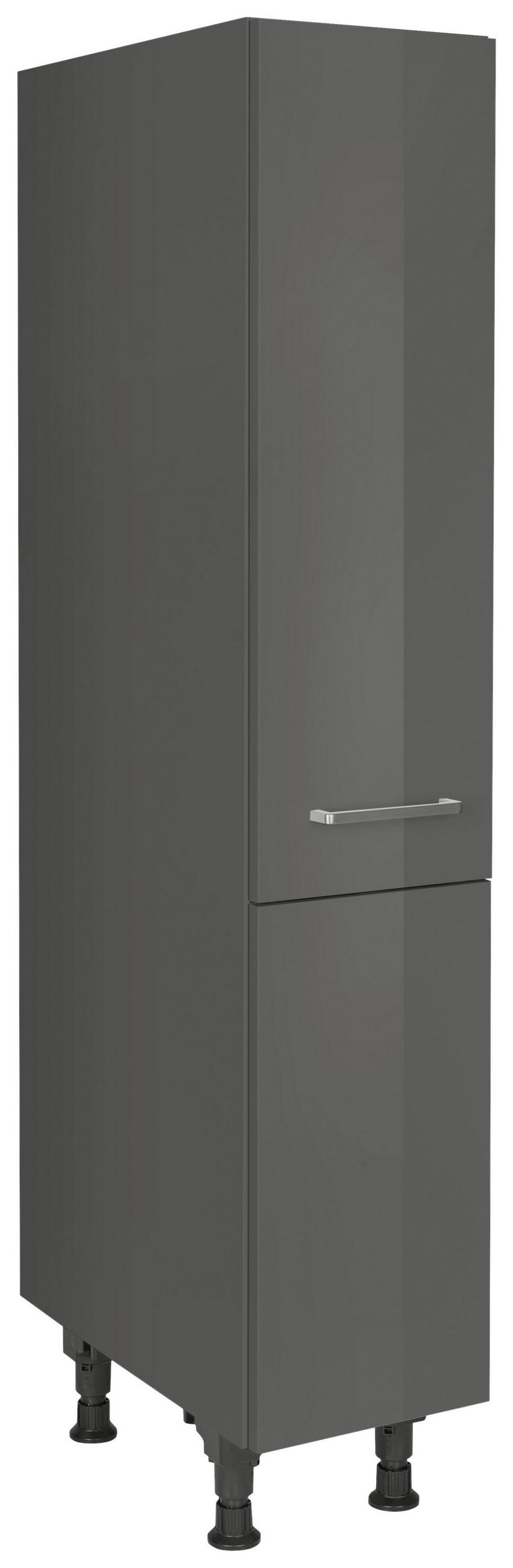 APOTHEKERSCHRANK 30/168/58 cm  in Schieferfarben  - Schieferfarben/Edelstahlfarben, MODERN, Holzwerkstoff/Metall (30/168/58cm) - Nobilia