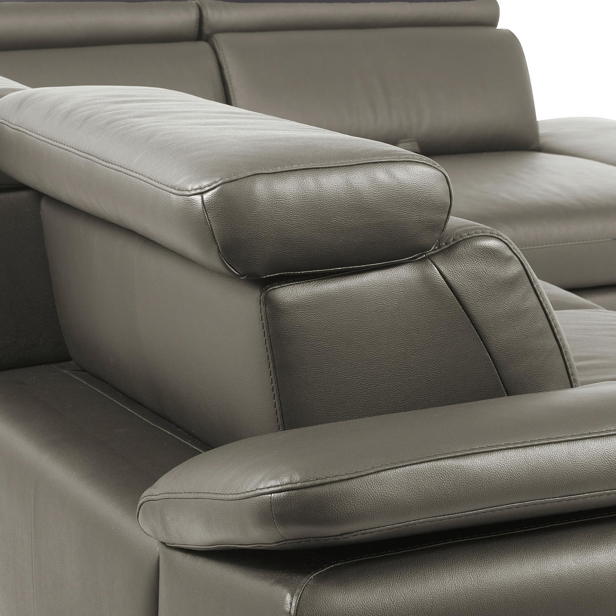 ECKSOFA  in Lederlook Echtleder Schlammfarben  274/220 cm  - Schlammfarben/Schwarz, Design, Leder/Textil (274/220cm) - Livetastic