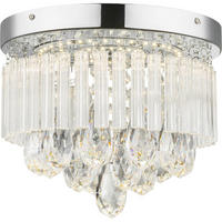 Plafonieră Cu Led  28/22 cm    - culoare crom, Konventionell, plastic/metal (28/22cm)