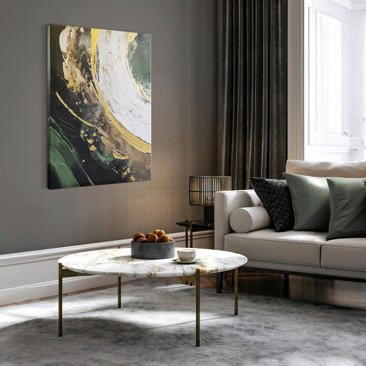 LEINWANDBILD Abstraktes 70/100 cm  - Multicolor, Basics, Holz/Textil (70/100cm)