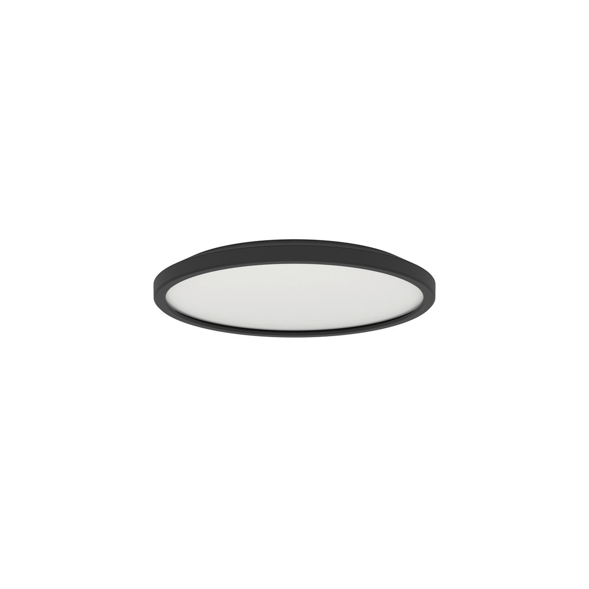 BADEZIMMER-DECKENLEUCHTE Curitiba 29,5/2,5 cm  - Schwarz/Weiß, Basics, Kunststoff (29,5/2,5cm) - Celina