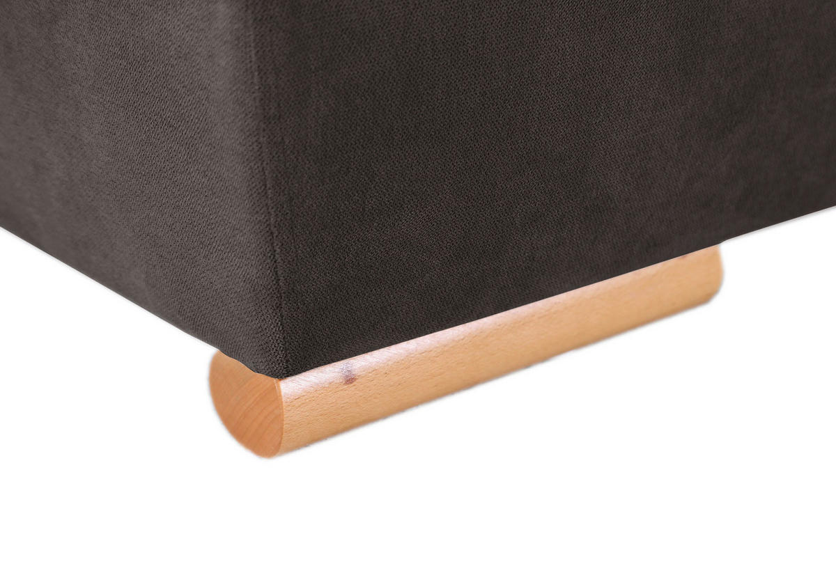 SCHLAFSOFA Flachgewebe Schlammfarben  - Schlammfarben/Buchefarben, Design, Holz/Textil (200/75/92cm) - Carryhome