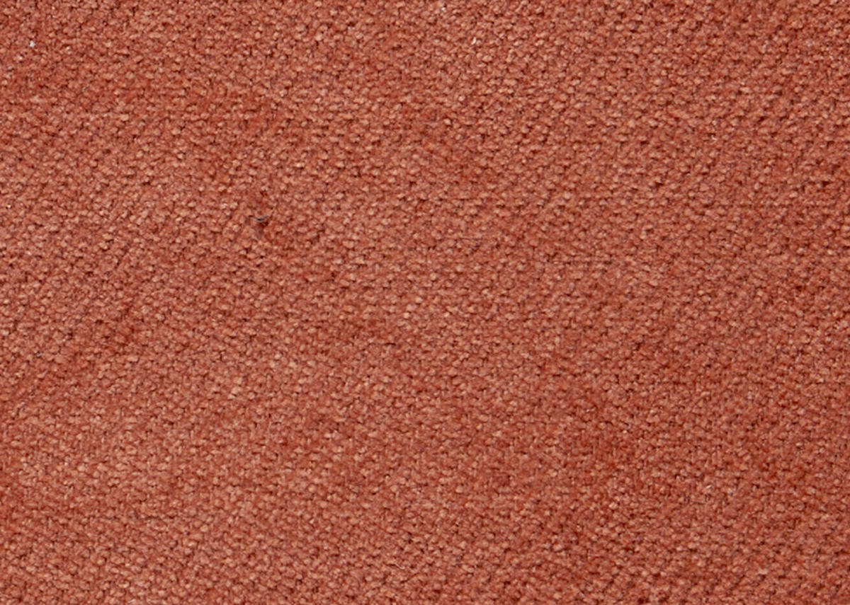 ECKSOFA Chenille, Flachgewebe Terracotta  - Terracotta/Schwarz, Design, Textil/Metall (180/284cm) - Dieter Knoll