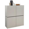 HIGHBOARD 115/135/40 cm  - Kaschmir/Schwarz, Design, Holzwerkstoff/Kunststoff (115/135/40cm) - Voleo