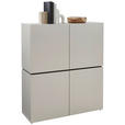 HIGHBOARD  in 115/135/40 cm  - Kaschmir/Schwarz, Design, Holzwerkstoff/Kunststoff (115/135/40cm) - Voleo