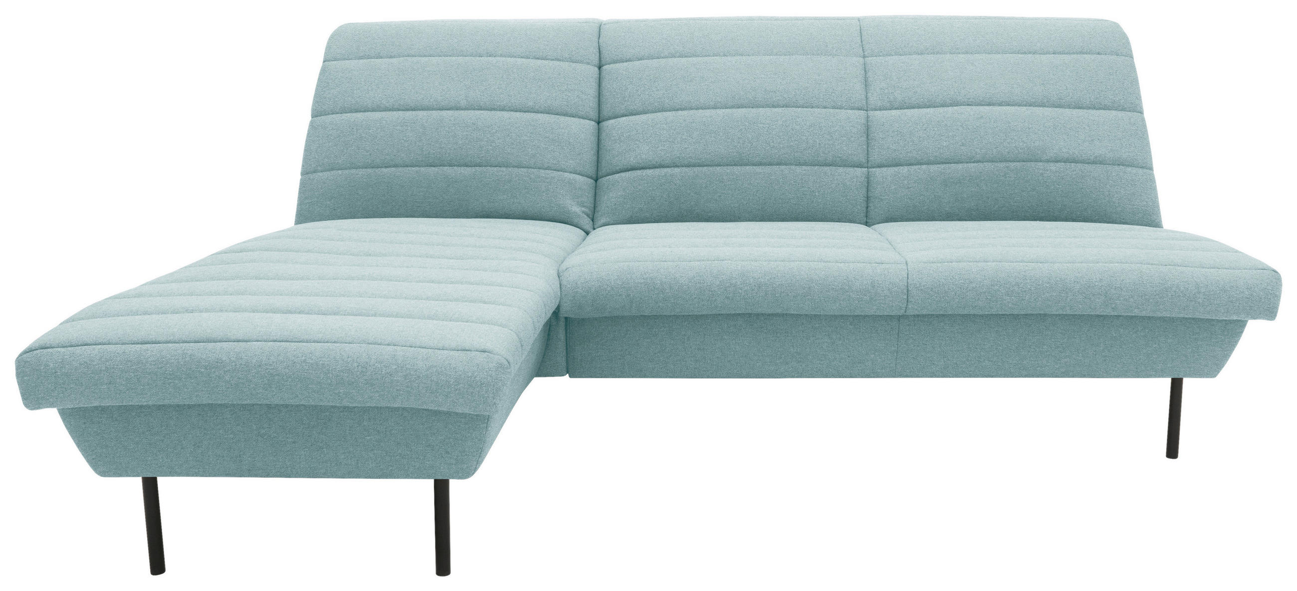 ECKSOFA Looks IX Mintgrau Webstoff  - Mintgrau/Schwarz, Design, Textil/Metall (168/214cm) - LOOKS by W.Joop