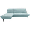 ECKSOFA Looks IX Mintgrau Webstoff  - Mintgrau/Schwarz, Design, Textil/Metall (168/214cm) - LOOKS by W.Joop