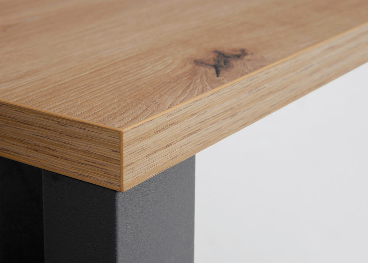 SPIEGELSCHRANK 70/70/20 cm  - Anthrazit/Eiche Artisan, Natur, Glas/Holzwerkstoff (70/70/20cm) - home24