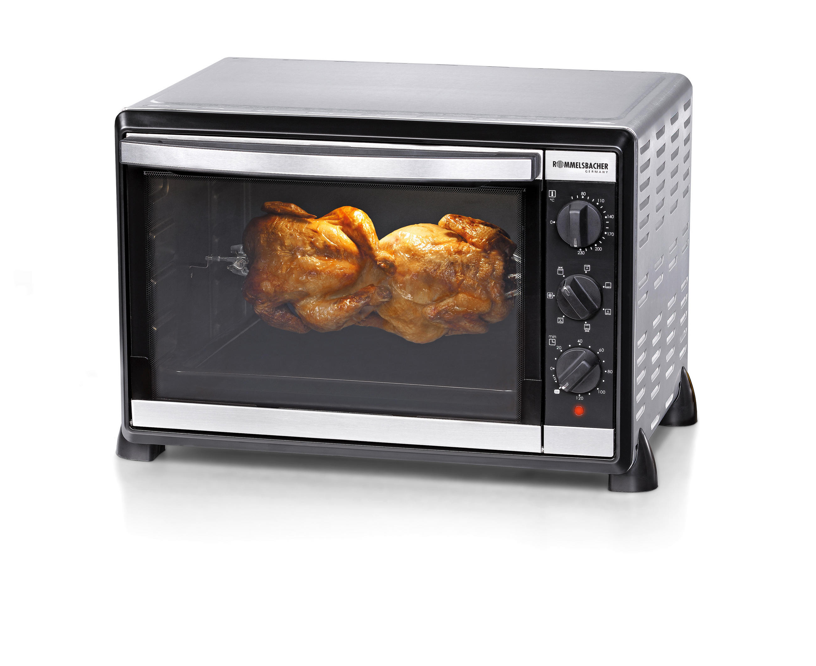 MINIBACKOFEN  - Edelstahlfarben, Basics, Metall (54.5/36/43cm) - Rommelsbacher