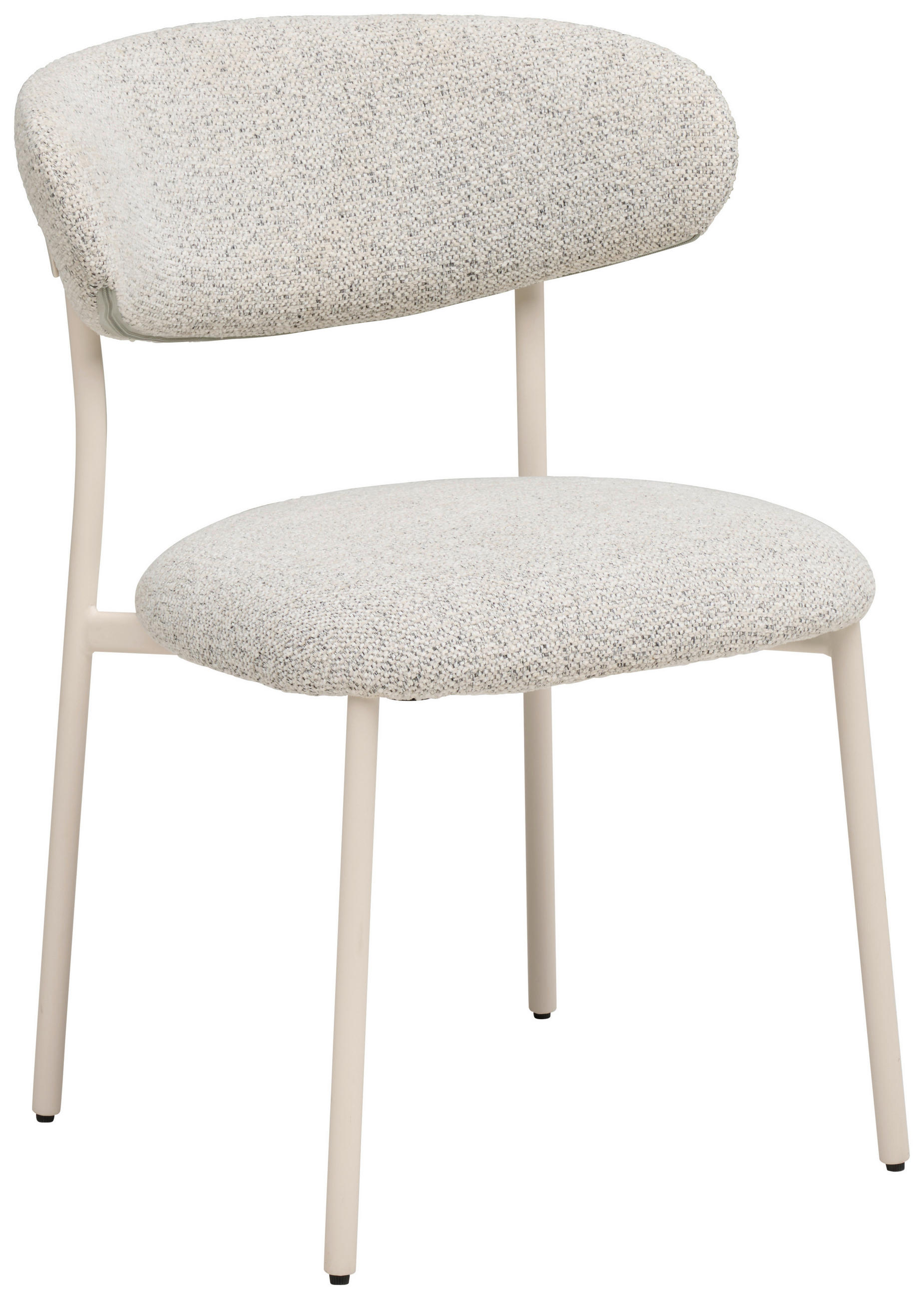 STUHL   Webstoff  - Greige/Creme, MODERN, Textil/Metall (55/80/61cm) - MID.YOU