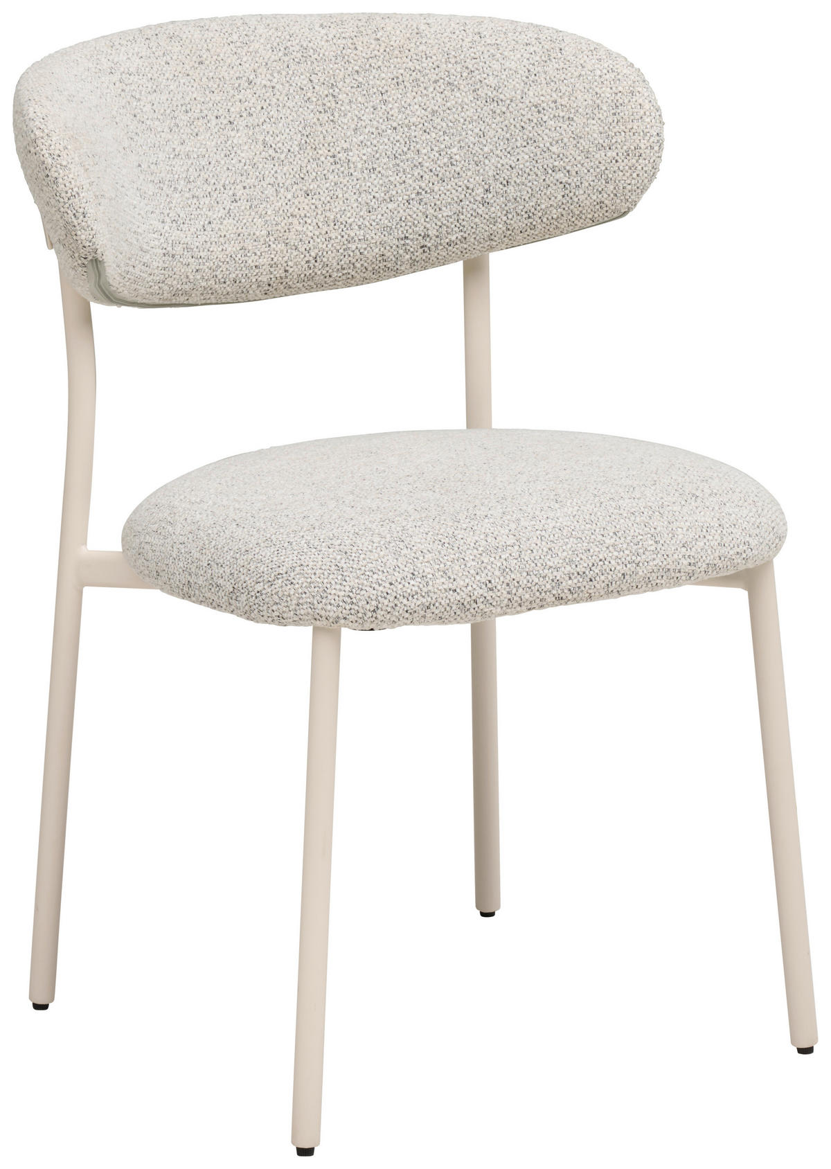 STUHL   Webstoff  - Greige/Creme, MODERN, Textil/Metall (55/80/61cm) - MID.YOU