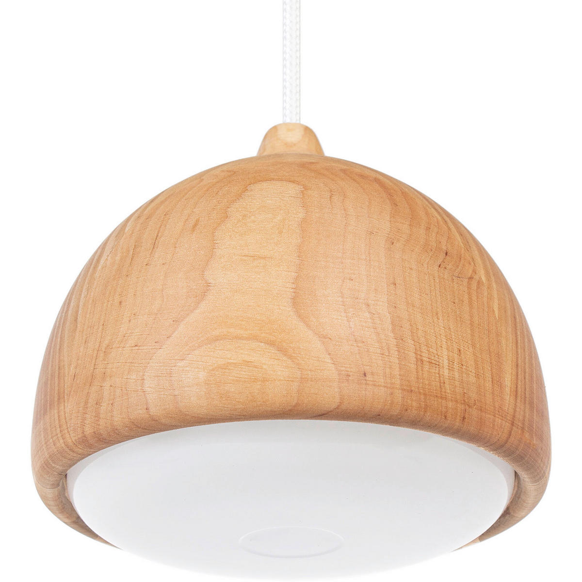 HÄNGELEUCHTE Acorn 17.5/90-140 cm  - Erlefarben/Weiß, Natur, Holz (17.5/90-140cm)