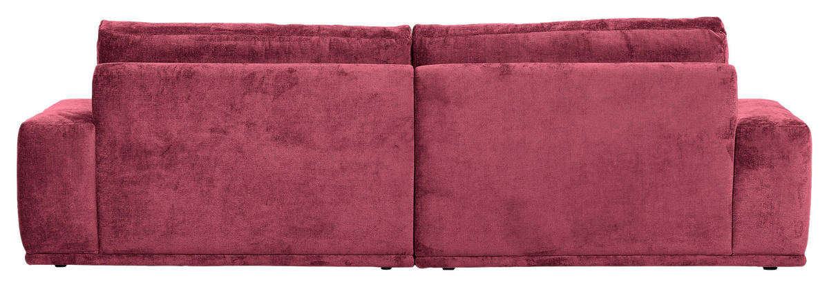 BIG SOFFA i chenille bordeaux  - bordeaux/svart, Klassisk, textil/plast (282/73/115cm) - MID.YOU