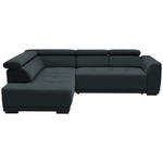 ECKSOFA in Feincord Anthrazit  205/284 cm  - Anthrazit/Schwarz, Design, Kunststoff/Textil (205/284cm) - Xora