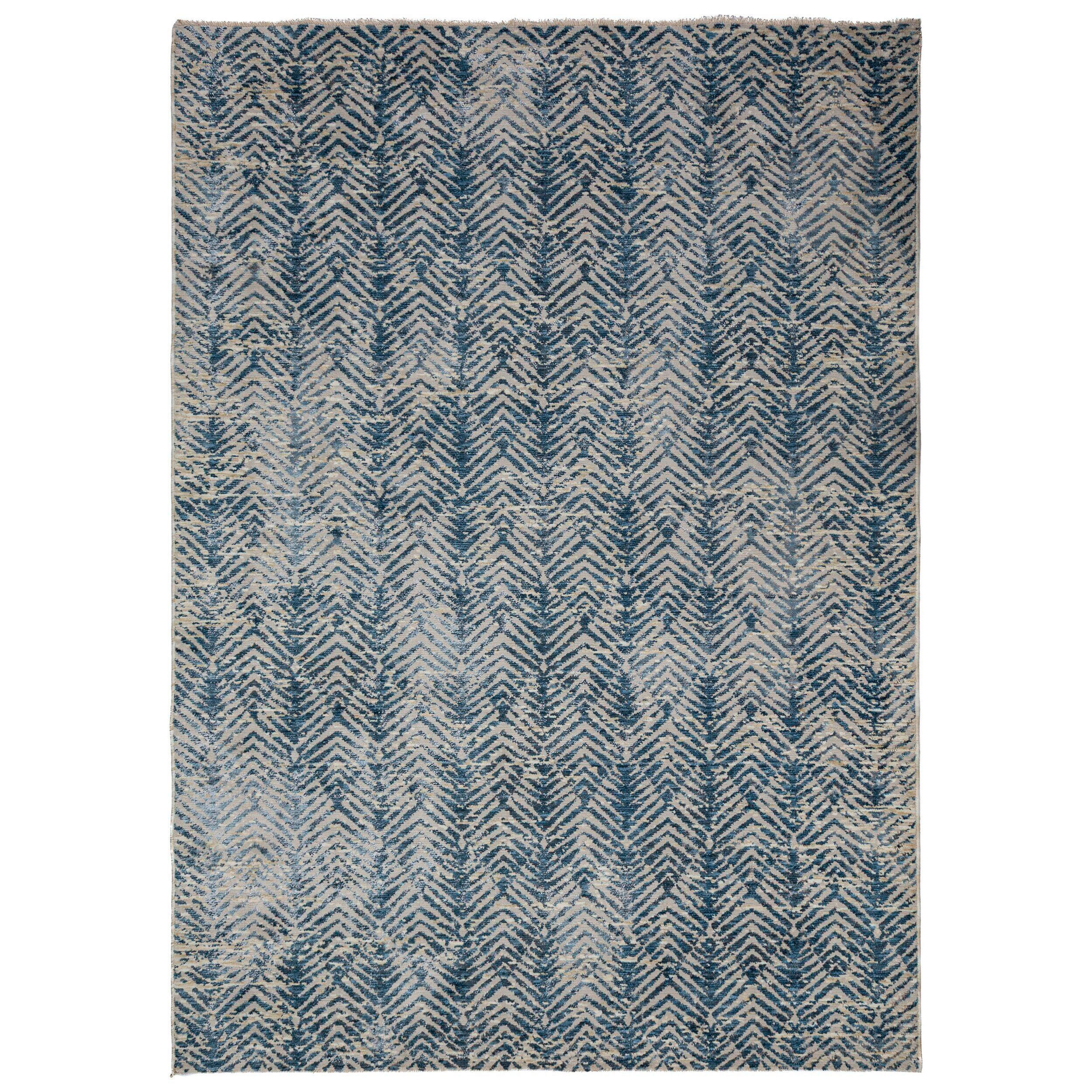 WEBTEPPICH  Wohnzimmer 200/300 cm Lua Abstract Blau rechteckig  - Blau, Basics, Kunststoff/Textil (200/300cm) - Flair Rugs
