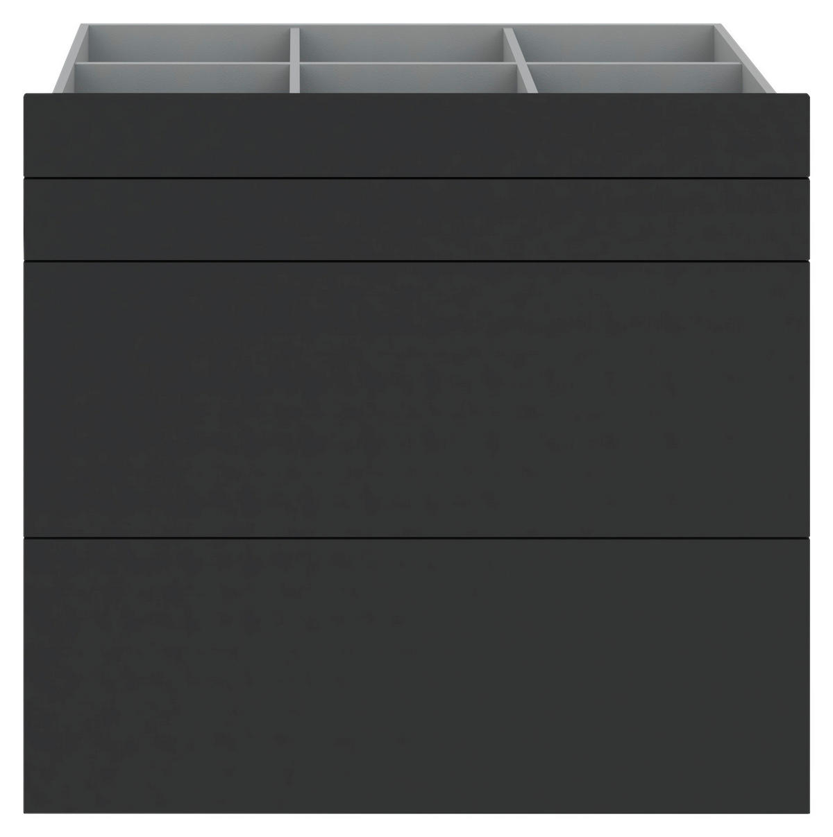 SCHUBLADENSET 90,9/82/46,8 cm   - Anthrazit, Konventionell, Holzwerkstoff (90,9/82/46,8cm) - Hom`in