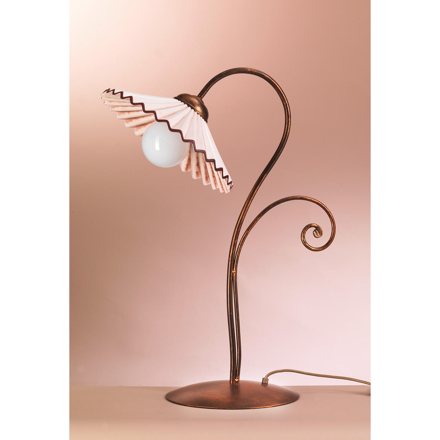 TISCHLEUCHTE 40/40/70 cm   - Bernsteinfarben/Bronzefarben, KONVENTIONELL, Keramik/Metall (40/40/70cm)