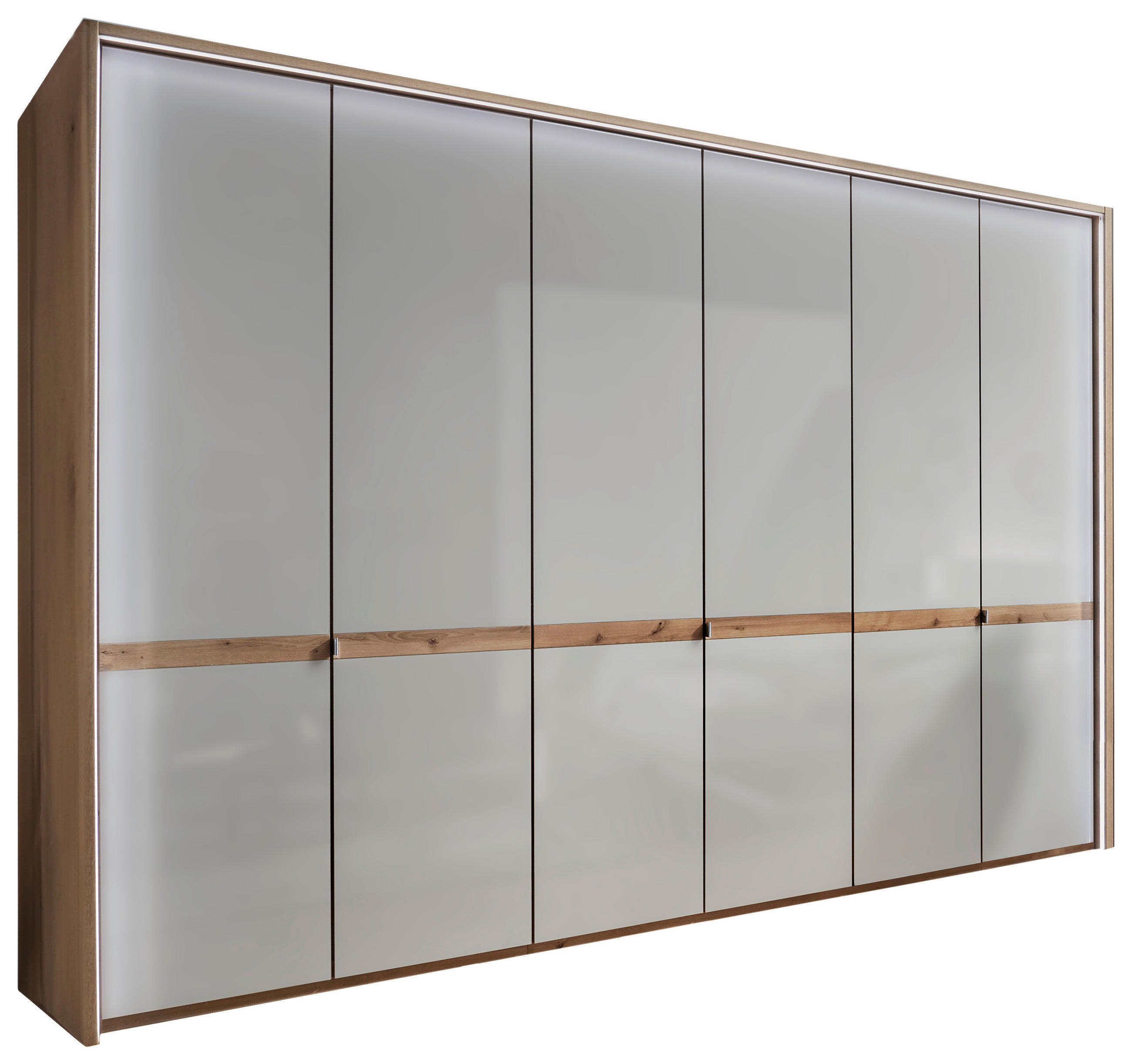 NYÍLÓAJTÓS SZEKRÉNY tölgyfa színű, Pezsgő  - tölgyfa színű/Pezsgő, Design, faalapú anyag (300/236/58cm) - Venda