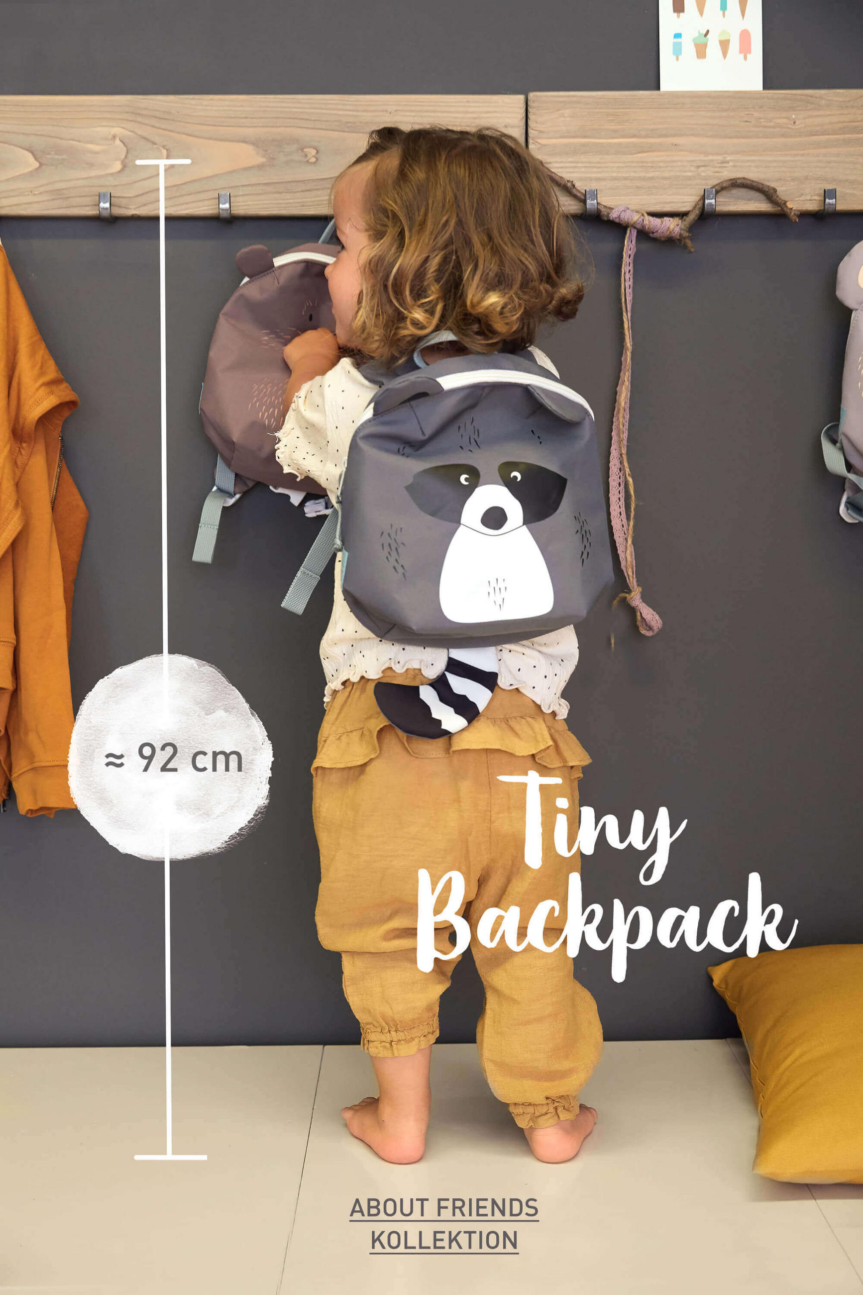 KINDERRUCKSACK TINY  - Schwarz/Weiß, Trend, Textil (20/9,5/24cm) - Lässig
