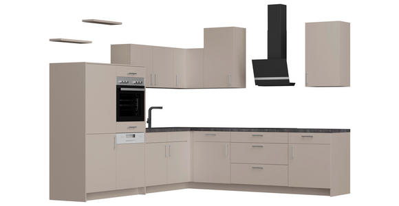 ECKKÜCHE 289/278 cm  in Kaschmir  - Kaschmir/Edelstahlfarben, Design, Holzwerkstoff/Metall (289/278cm) - Xora