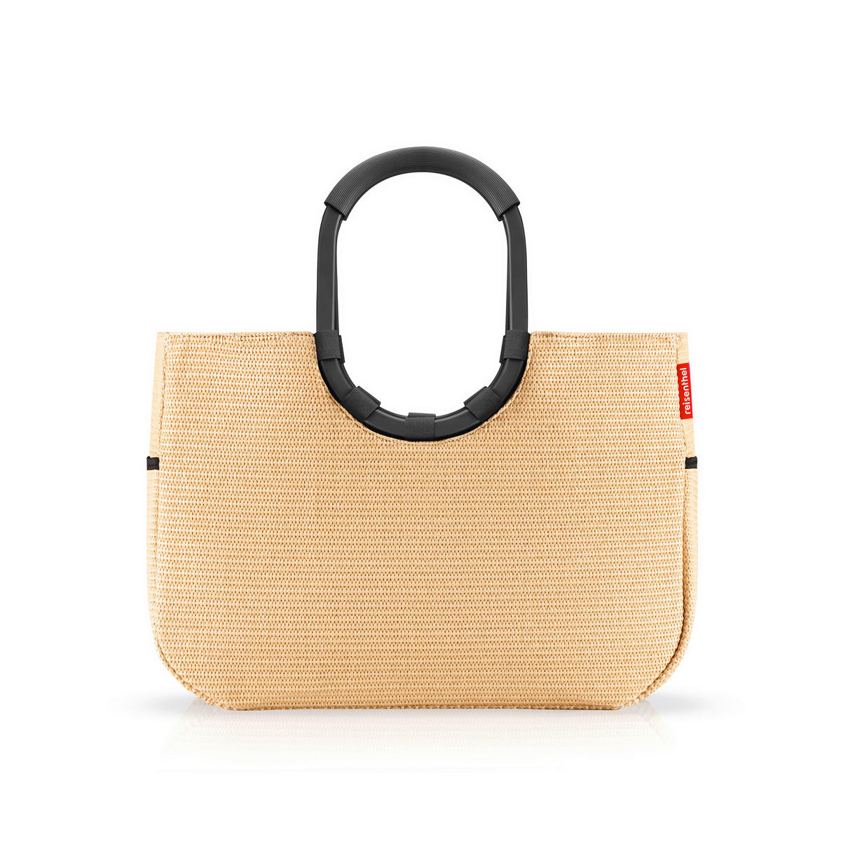 EINKAUFSTASCHE - Beige/Schwarz, Basics, Textil (46/34,5/25cm) - Reisenthel